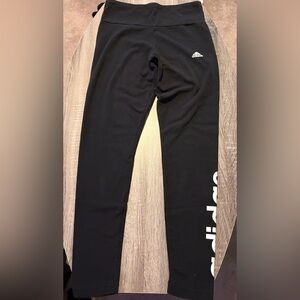 Black Adidas Leggings with White Side Logo